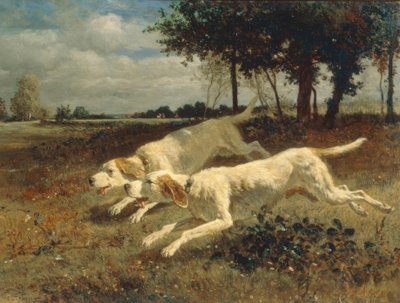 Perros corriendo de Constant Troyon