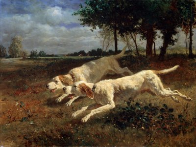 Perros corriendo de Constant Troyon