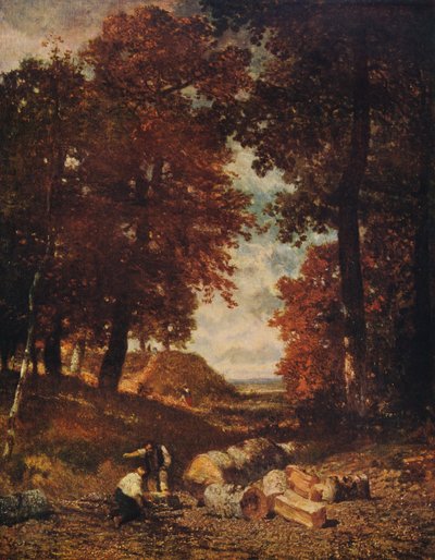 Leñadores, finales de 1840, c1915 de Constant Troyon