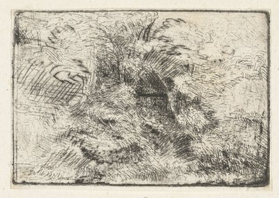 Paisaje forestal con una choza entre los árboles. de Constantijn à Renesse (possibly)