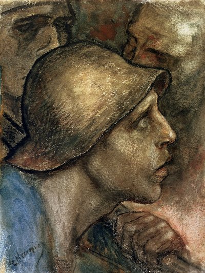 Cabeza de un trabajador de Constantin Emile Meunier