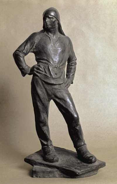 El estibador del puerto de Amberes (escultura de bronce) de Constantin Emile Meunier