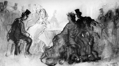 En el cabaret, siglo XIX, 1930 de Constantin Guys