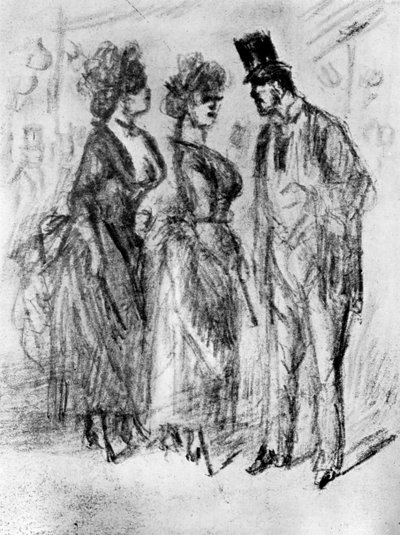 Au Promenoir, siglo XIX, 1930 de Constantin Guys
