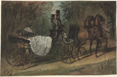 Carruaje en el Bois de Boulogne de Constantin Guys