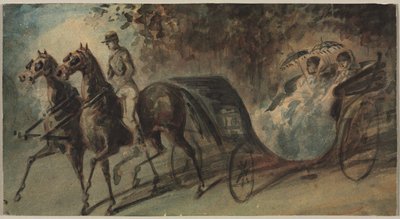 Carruaje en el Bois de Boulogne de Constantin Guys