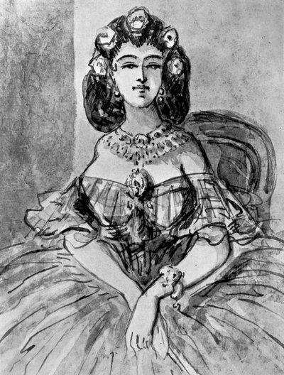 Retrato de una dama, siglo XIX, 1930 de Constantin Guys