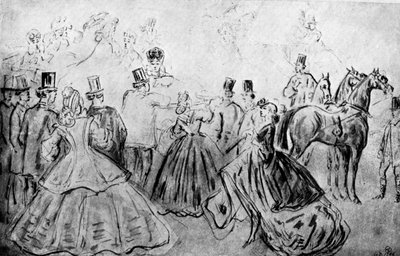 El paseo, siglo XIX, 1930 de Constantin Guys