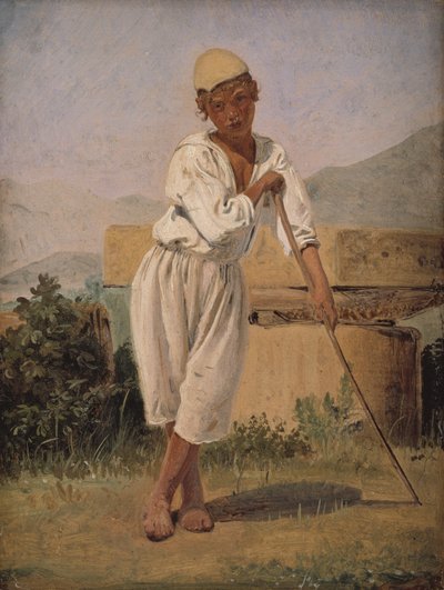 Un pastor. Pompeya de Constantin Hansen