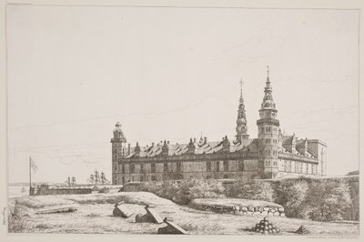 Danés: Kronborg visto desde el lado noroeste de Constantin Hansen