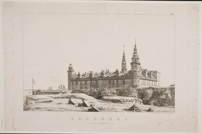 Danés: Kronborg visto desde el lado noroeste de Constantin Hansen