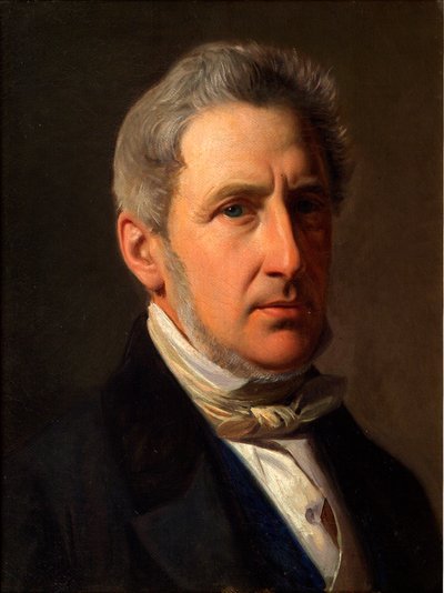 Danés: Portræt af godsejer Alfred Hage (1803-1872) Retrato del escudero Alfred Hage (1803-1872) de Constantin Hansen