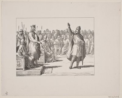 Ilustración para Svend Grundtvig, "Marsk Stig: Balada popular danesa del siglo XIII", 1861 de Constantin Hansen