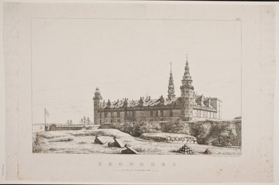 Kronborg visto desde el lado noroeste de Constantin Hansen