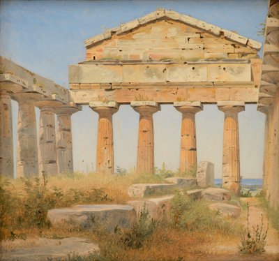 El templo de Atenea en Paestum de Constantin Hansen