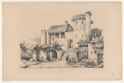 ruina habitada El paisaje (título de la serie) de Constantinus Cornelis Huysmans