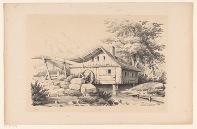 Molino de agua en un paisaje de montaña El paisaje (título de la serie) de Constantinus Cornelis Huysmans
