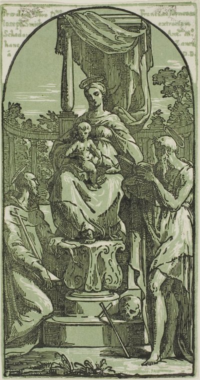 Virgen con el Niño en trono, San Jerónimo y San Francisco de Conte Antonio Maria Zanetti the Elder