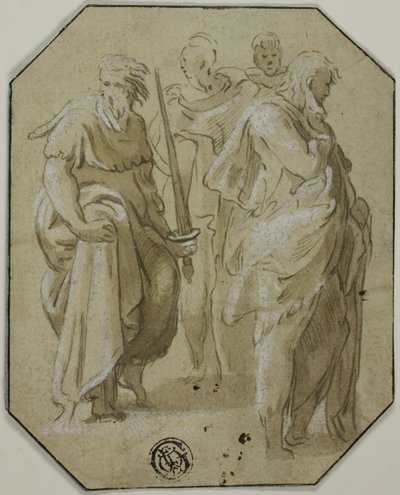 San Pablo y otras tres figuras de pie de Conte Antonio Maria Zanetti the Elder