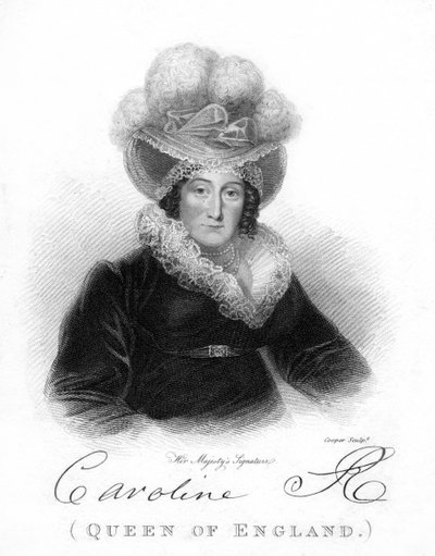 Carolina Amelia Elizabeth de Brunswick, Reina de Jorge IV, siglo XIX de Cooper