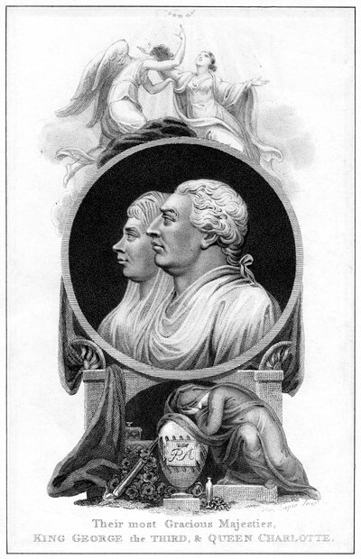 Rey Jorge III y la Reina Carlota, siglo XIX de Cooper