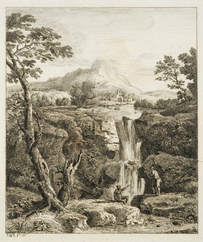 Paisaje con cascada de Copplestone Warre Bamfylde