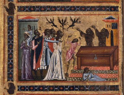Retablo de San Francisco Bardi y veinte historias de su vida, La Capilla Bardi, detalle de Coppo di Marcovaldo
