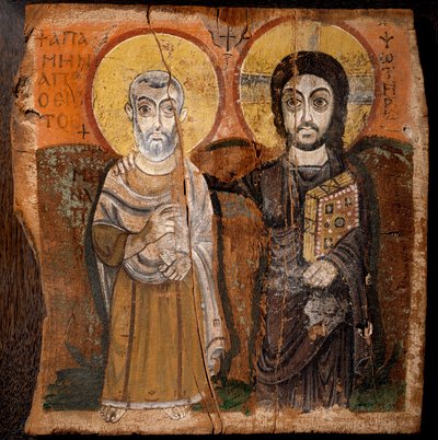 Arte copto: Cristo y Abad Mena de Coptic