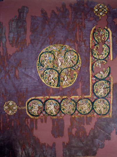 Arte copto: Tapiz con amor de la cosecha (siglo IV d.C.), París, Museo del Louvre de Coptic Coptic