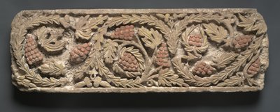Friso con follaje y uvas, 300s-400s (piedra caliza) de Coptic Coptic