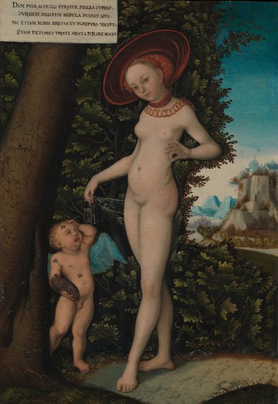 Venus con Cupido el ladrón de miel de Copy after Lucas Cranach the Elder