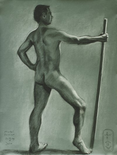 Estudio de una figura masculina clásica de Corné Akkers