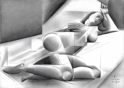 Figura femenina cubista de Corné Akkers