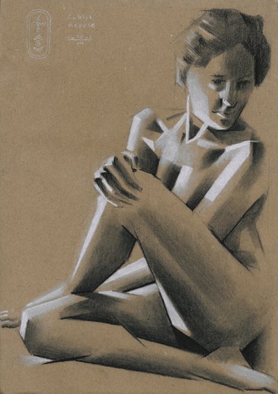 Figura sentada dramática de Corné Akkers