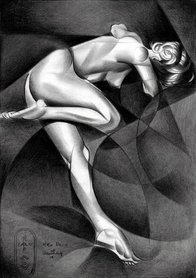 Desnudo abstracto elegante de Corné Akkers