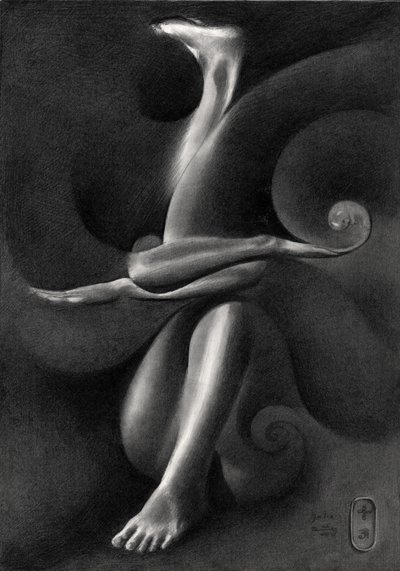 Elegante figura surrealista de Corné Akkers