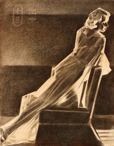 Mujer elegante inclinada de Corné Akkers