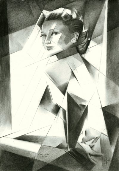 Retrato femenino con facetas de Corné Akkers