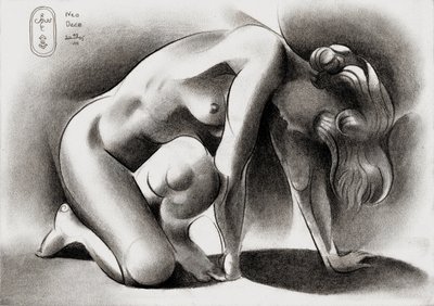 Desnudo arrodillado con elegancia de Corné Akkers