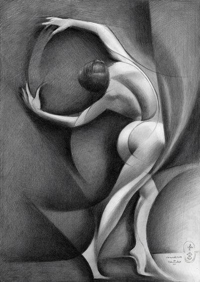 Una elegante bailarina desnuda de Corné Akkers