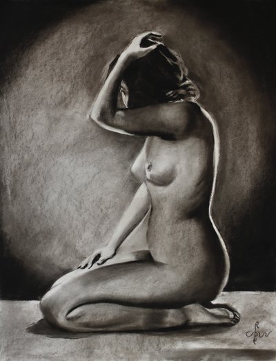 Estudio de un desnudo elegante de Corné Akkers