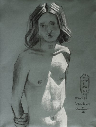 Dibujo del desnudo de Corné Akkers