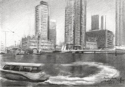 Esbozo de la ciudad de Róterdam de Corné Akkers