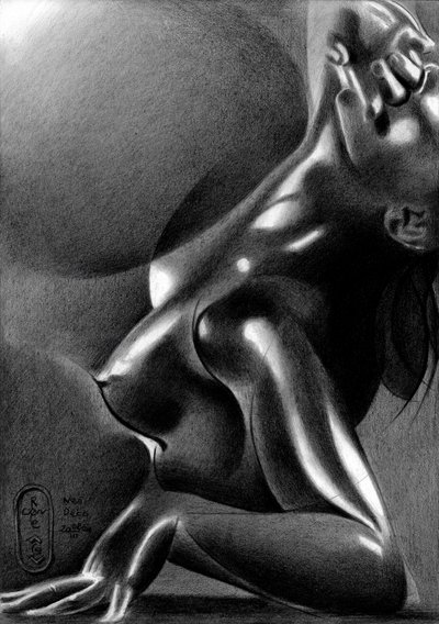 Estudio de una figura sensual de Corné Akkers