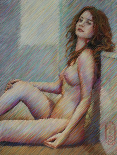Mujer desnuda en actitud serena de Corné Akkers