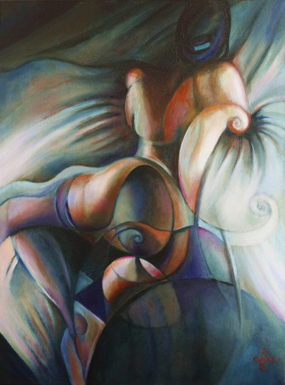 Abrazada abstracta y suave de Corné Akkers