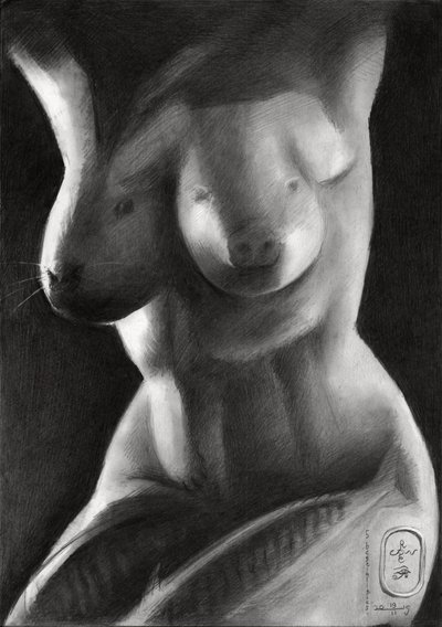 Forma femenina híbrida surrealista de Corné Akkers