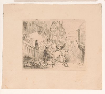 Hércules de Anjou francés expulsado de Amberes de Corneille Seghers
