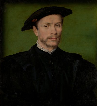Retrato de un hombre con barba en negro de Corneille de Lyon