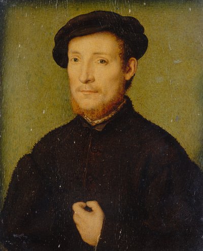 Retrato de un hombre con la mano en el pecho, 1540-45 de Corneille de Lyon